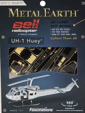 Rompecabezas 3D Metal Earth / UH1 Huey Helicopter