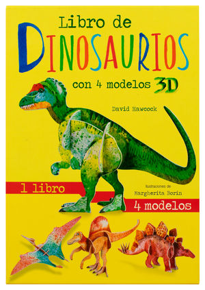 Libro de Dinosaurios con 4 modelos 3D / Pd.