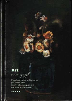 Libreta Art Van Gogh. Florero negro