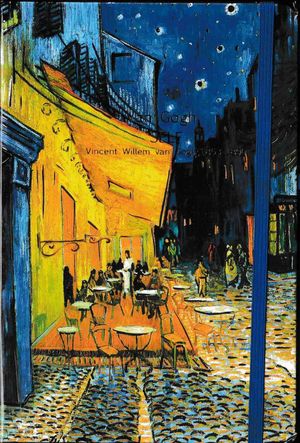 Libreta Van Gogh self. Vincent Willem Van Gogh, 1853 - 1890. Terraza de cafe por la noche