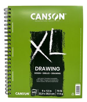 Bloc de dibujo Canson XL (60 hojas de 22.9 x 30.5 cm de 114 g)