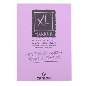 Bloc de dibujo Canson XL Marker (100 hojas de 21 x 29.7 cm de 70 g)