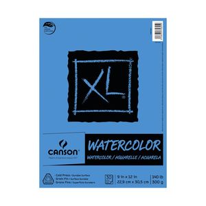 Bloc de dibujo Canson XL Watercolor (30 hojas de 22.9 x 30.5 cm de 300 g)