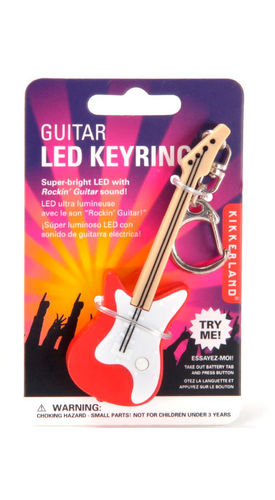 Llavero de Guitarra con sonido y luz LED en blíster