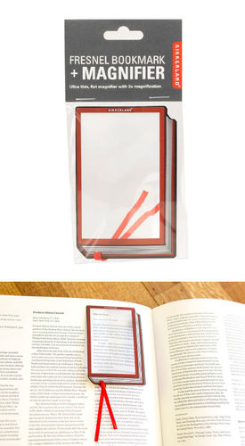 Separador y Lupa 3x en forma de libro