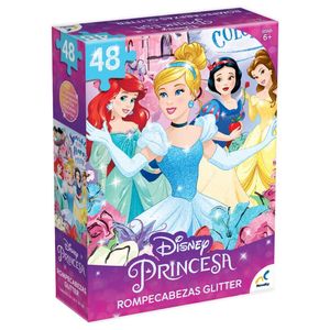Rompecabezas Glitter Disney Princesas. Caja Cartón (48 pzas.)