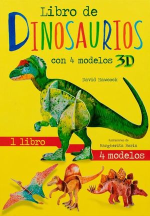Libro de Dinosaurios con 4 modelos 3D / Pd.