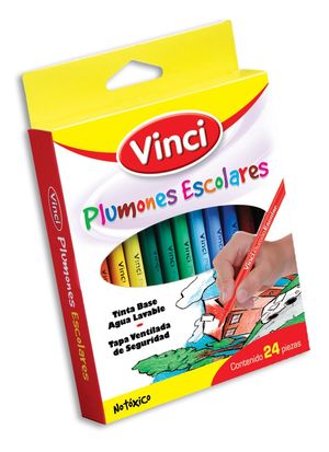 Plumones Escolares Vinci (24 pzas.)