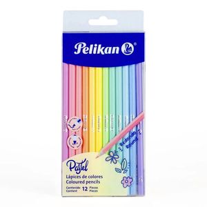 Pelikan Lápices de colores Largos Pastel (12 pzas.)