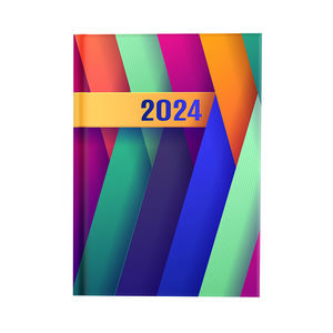 Agenda Diaria Pastel 2024 (barras de colores)
