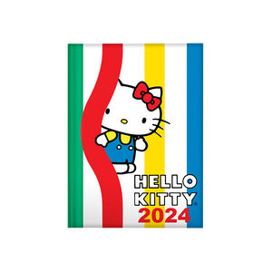 Agenda Hello Kitty Basic 2024 (líneas de colores)