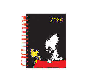 Agenda Snoopy 2024 (color negro)