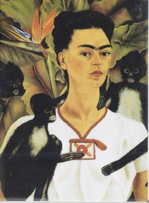 Imán Rectangular Frida Kahlo Autorretrato con Monos