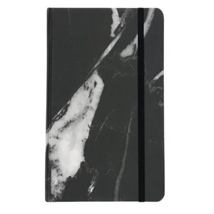 Cuaderno mediano mármol negro (Hoja blanca)