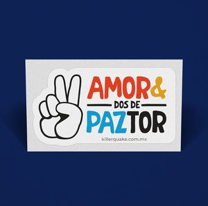 Sticker Amor & Dos de Paztor
