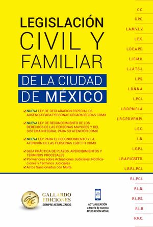 Legislación Civil y Familiar de la Ciudad de México 2022