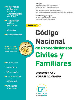 Código Nacional de  Procedimientos Civiles y Familiares. Comentado 2023