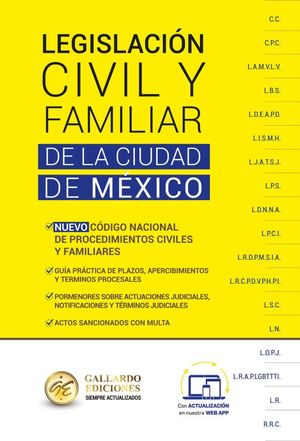 LegislaciÃ³n civil y familiar Ciudad de MÃ©xico especializada 2024
