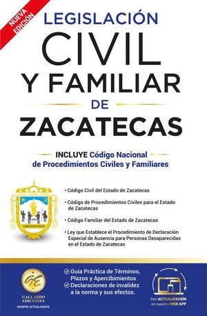 Legislación civil y familiar Zacatecas esencial 2024