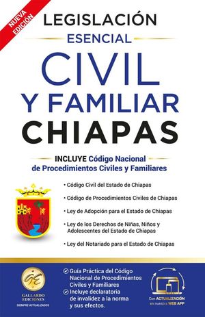 Legislación civil y familiar Chiapas esencial 2024
