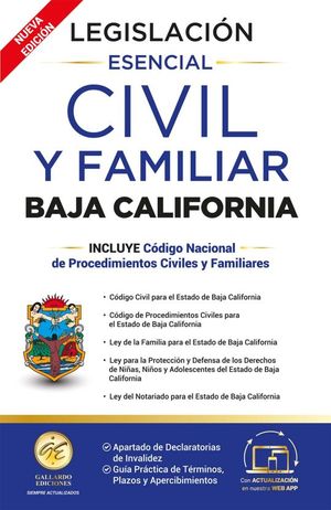 Legislación civil y familiar Baja California esencial 2024