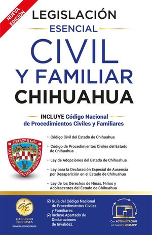 LegislaciÃ³n civil y familiar Chihuahua esencial 2024