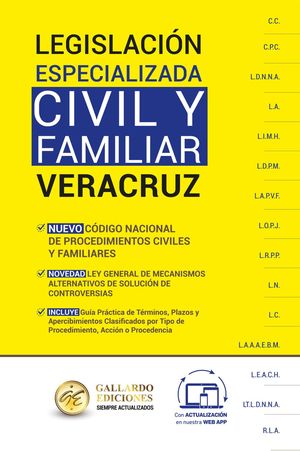 Legislación especializada civil y familiar Veracruz 2024