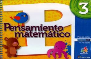 PAQ. PENSAMIENTO MATEMATICO 3 HORIZONTES. PREESCOLAR (INCLUYE CD)