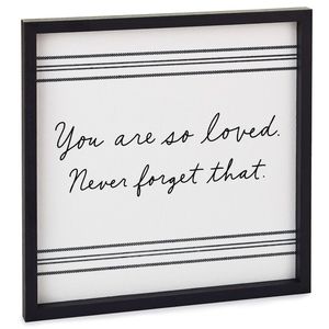 You Are So Loved Framed Quote Sign
