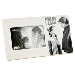Star Wars Han Solo and Princess Leia I Love You I Know Ceramic Picture Frame