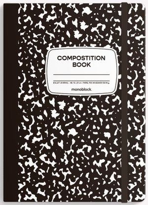 Cuaderno cosido Monoblock Compostition negro (Tamaño A5 - hojas punteadas)