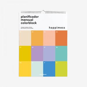 Calendario 2023 de Pared - Happimess - Colorblock Perpetuo