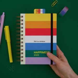 Agenda 2023 Pocket 2 días por página - Happimess - Life is a rainbow
