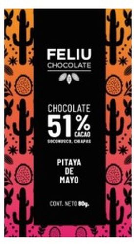 Chocolate Oscuro (51% Cacao con Pitaya de Mayo)