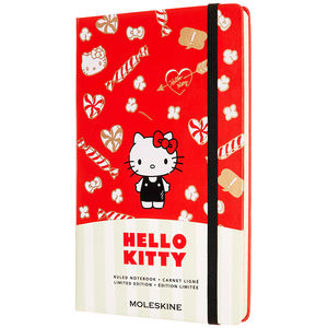 Libreta Hello Kitty / pd. (Color rojo / hoja rayada / tamaño grande)