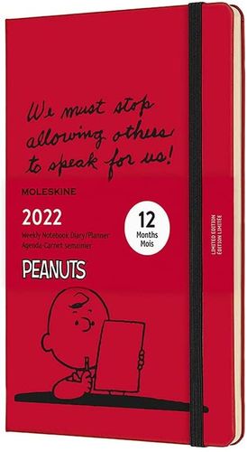 Agenda semanal 2022 Peanuts (color rojo escarlata / tamaño grande) / pd.