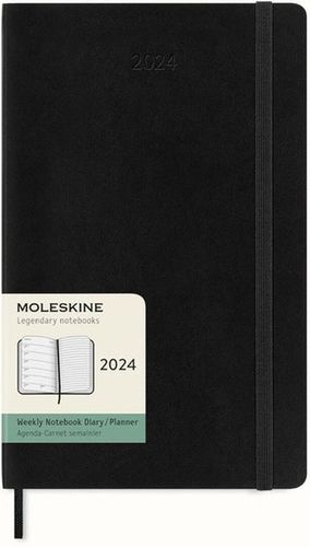 Agenda Moleskine semanal 2024 (color negro / tamaño grande)