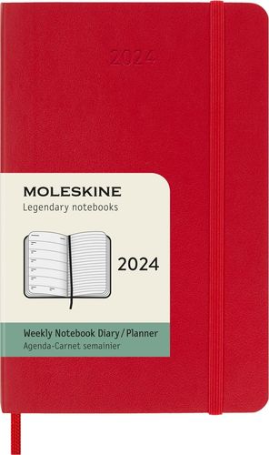 Agenda Moleskine semanal 2024 (color rojo / tamaño bolsillo)