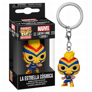 Captain Marvel La Estrella Cósmica - Marvel Lucha Libre / Pocket Pop! Keychain