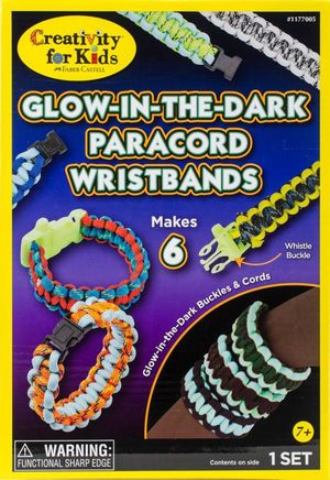 Glow in the dark. Paracord wristbands bracelets phosphorescent
