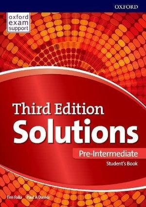 SOLUTIONS PRE INTERMEDIATE STUDENTS BOOK & ONLINE PRACTICE PACK / 3 ED.