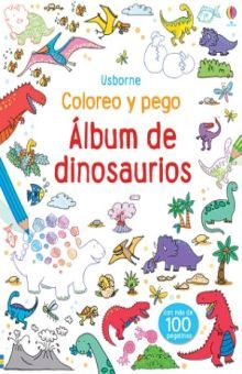 Álbum de dinosaurios. Coloreo y pego