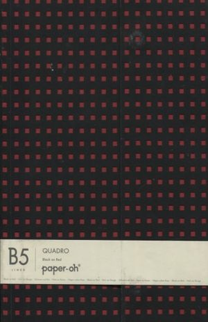 CUADERNO QUADRO BLACK ON RED LINED B5 DE RAYA