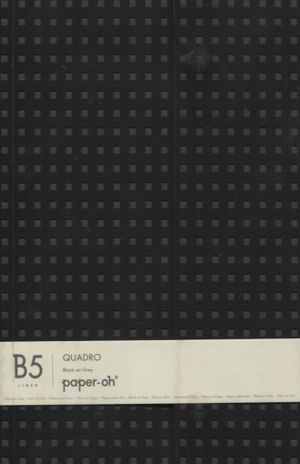 CUADERNO QUADRO BLACK ON GREY LINED B5 DE RAYA