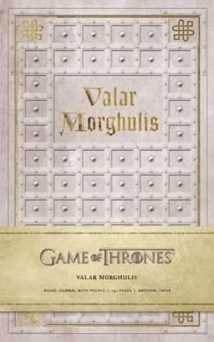 Libreta Valar Morghulis. Game of Thrones ruled journal with pocket / Pd.