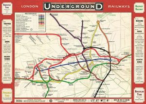 LONDON UNDERGROUND MAP DECORATIVE PAPER
