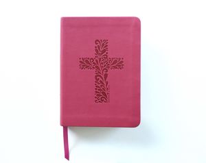 Biblia Católica en español (Símil piel fucsia, tamaño compacto)