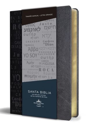 Biblia Reina Valera 1960 / Pd. (Tamano manual - Simil Piel Negro con nombres de Dios)