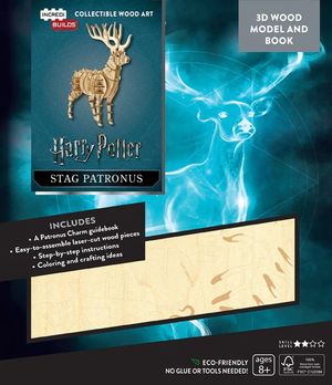 Incredi builds Stag Patronus Harry Potter. Book and 3D wood model