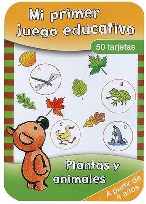 MI PRIMER JUEGO EDUCATIVO PLANTAS Y ANIMALES. 50 TARJETAS (CAJA METALICA)